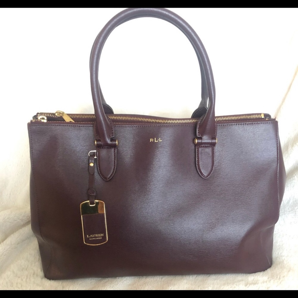 Ralph Lauren Burgundy Tote